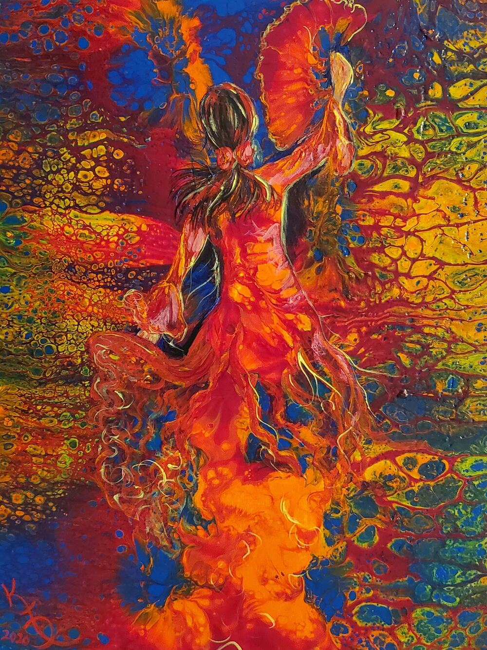 "Flamenco Dancer Spain" Art Print from my Original Work 11" x 14" Acid Free